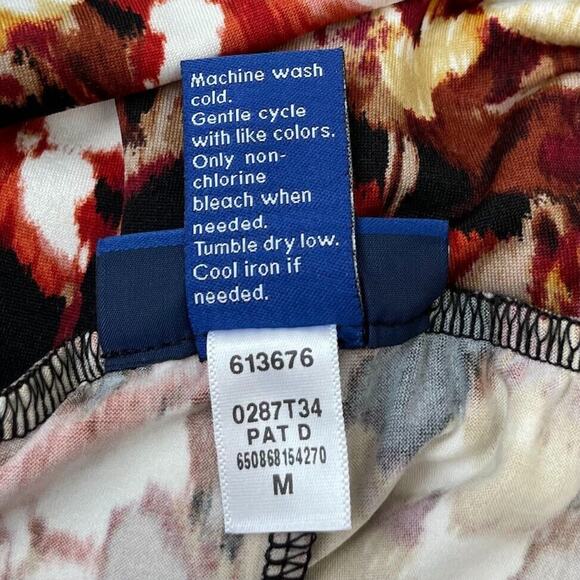 Apt 9 Size Medium Dark Floral Artsy Asymmetrical Knit Skirt Earthy Whimsigoth - Picture 10 of 10